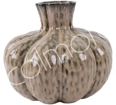 Productafbeelding van Vase LAOS, keramiek, diameter 28 cm, hoogte 24 cm, zachtbruin