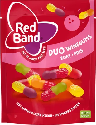 Image de Rotes Band Duo : bonbons au vin, sucrés et frais, en sachets (10 x 215 g)
