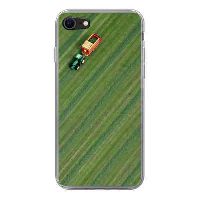 Produktbild von MuchoWow® Handyhülle Schutzhülle Hülle für iPhone 7 Zugmaschine - Anhänger - Grün Silikon Softcase Handy Hülle - Kartenhalter