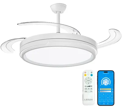 Obrázok produktu pre Stropný ventilátor, diaľkové ovládanie, LED osvetlenie, E