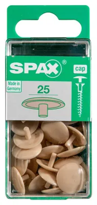 Produktbild von Spax Abdeckkappen beige zum stecken (stift) - 25 Stk.