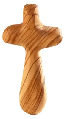 Handkreuz aus Olivenholz, 7 cm, christlich, Bethlehem