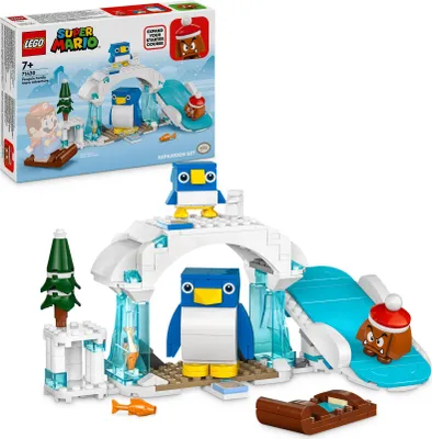 Produktbild von LEGO Super Mario Schneeabenteuer mit Familie Pinguin – Erweiterungsset, Spielzeug mit Pinguin-Figuren und Gumba-Figur, Fanartikel für Kinder, Geschenk für Gamer, Jungs und Mädchen ab 7 Jahren 71430