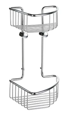 Produktbild von Smedbo SIDELINE - Basic Eckseifenkorb Doppelt in Chrom poliert DK1021