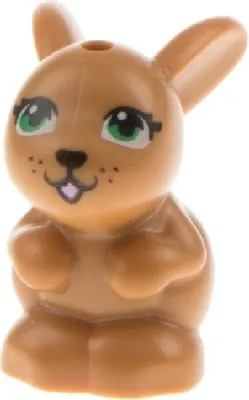Produktbild von 1x Lego Tier Hase Friends hell braun nougat Häschen Zunge pink 6210824 34050pb01