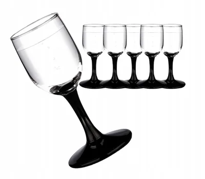 Produktbild von Schwarze Likör- und Wodkagläser 35 ml 6 Stück