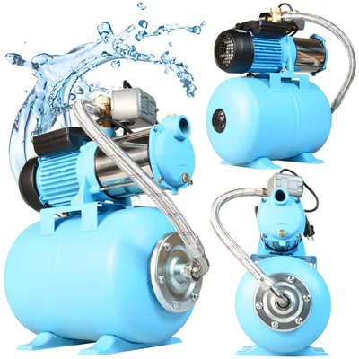 Image de Station d'eau domestique MH 1300 (5520l/h, 1300 W, hauteur de refoulement 55m) - réservoir sous pression de 24L avec pressostat manomètre - 24 litres