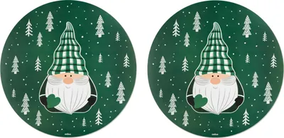 Image de Excelsa set de table rond set 2 Green hiver polypropylène vert
