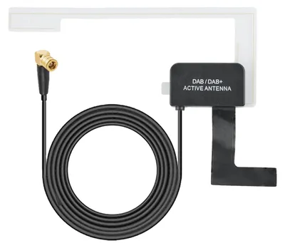 Aktive DAB/DAB+ Antenne Glasscheibenmontage SMB 3m Kabel