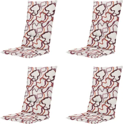 Produktbild von Madison – Hochlehner-Sitzkissen Blaze – Mehrfarbig – 123 x 50 x 5 cm – 4er-Set