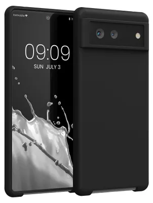 Produktbild von kwmobile Handyhülle für Google Pixel 6 Hülle - Case Silikon - Kabelloses Laden - Schutzhülle Cover in Schwarz