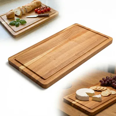 Immagine prodotto di TAGLIERE IN LEGNO MASSICCIO DI CILIEGIO esclusivo 48x24x2cm elegante