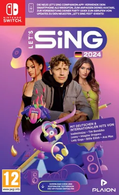 Zdjęcie produktu dla GAME Let's Sing 2024, Nintendo Switch, Tryb multiplayer, E10+ (powyżej 10 lat)