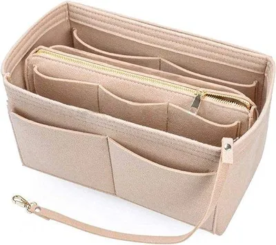 Obrázek produktu pro Béžová kabelka s organizérem a odnímatelným zipem, pro ženy