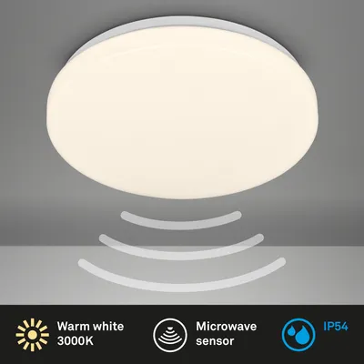 Immagine prodotto di Lampada da soffitto a LED con sensore di movimento IP54 Lampada da bagno a LED Lampada da bagno Bianco caldo