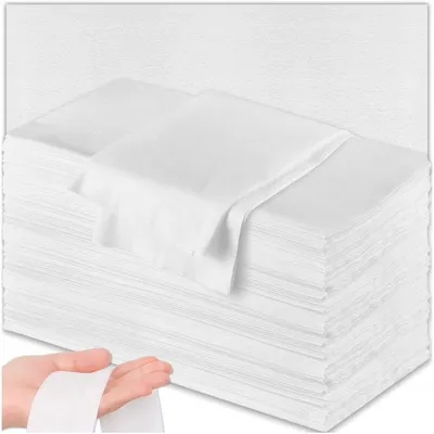 Produktbild von Einmal Handtuecher Vlies 70x40cm 100 Stk Perforiert Soft Friseur Kosmetik Spa Hygienetuecher Weiss 40g