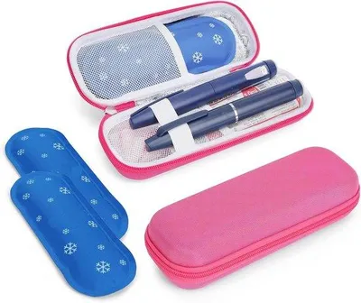 Produktbild von Famanu Reisetasche für Insulin mit 2 Kühlpacks - Rosa