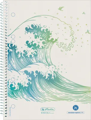 Immagine prodotto di herlitz 50033492 herlitz Collegeblock GREENline Wave, DIN A5, a scacchiera