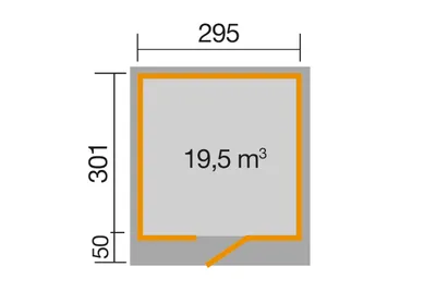 Produktbild von WEKA Designhaus 172 Gr.3, Farbe: natur, Länge: 380 cm, Breite: 120 cm, Höhe: 65 cm; 172.303.070.001