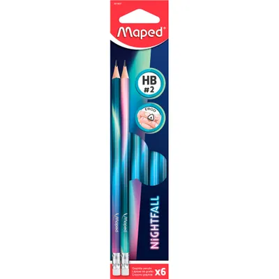 Zdjęcie produktu dla maped 851807 maped BLACK'PEPS NIGHTFALL Bleistifte HB 6 St.