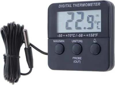 Obrázek produktu pro Digitální kuchyňský teploměr s budíkem a ukazatelem teploty