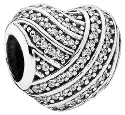 Produktbild von Pandora Charm Herz Liebeslinien Zirkonia Sterling-Silber 791885CZ