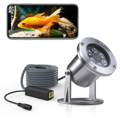 Produktbild von Unterwasserkamera POE, IP68, wasserdicht - 5 MP Auflösung - Gehäuse aus Edelstahl (304)