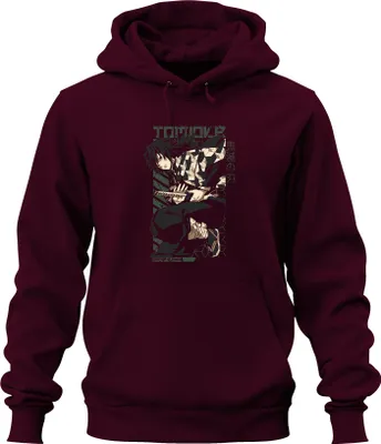 Produktbild von Giyu Tomioka Kimetsu no Yaiba Demon Slayer Anime Geschenk Uni Hoodie Kapuzenpullover, Burgundy, XXL