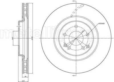 Produktbild von 2x METELLI Bremsscheibe 23-1035C passend für MERCEDES-BENZ CLK (C209) 46 5mm