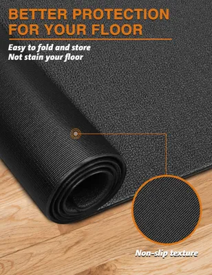 Zdjęcie produktu dla Mata ochronna na podłogę 200 x 90 cm, 6 mm gruba, do urządzeń fitness, do siłowni