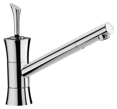 Immagine prodotto di Rubinetto Cucina Miscelatore Monocomando Lavello Girevole in Ottone Regina  Cromato