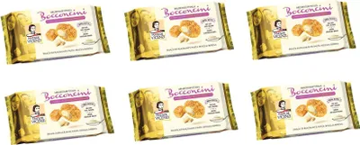 Produktbild von 6x Matilde Vicenzi Millefoglie d'Italia Bocconcini Crema al Latte e Cioccolato Bianco Blätterteig mit Milchcreme und weißer Schokolade 100g Kekse Gefüllte Snacks
