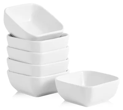 Zdjęcie produktu dla Zestaw 6 małych porcelanowych miseczek do sosów
