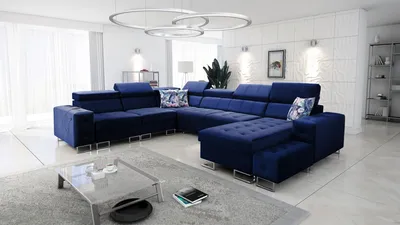 Produktbild von XXL Sofa Wohnlandschaft Schlaffunktion Eckcouch HILTONE VIII Farbe wählbar