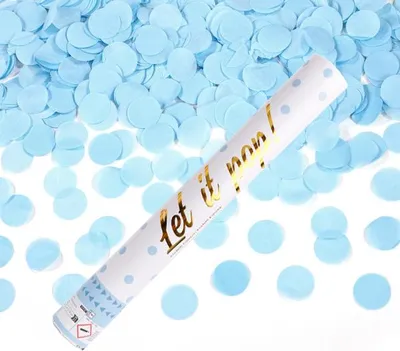 Produktbild von Blauer Konfetti-Shooter für Hochzeiten, 40 cm