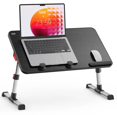 Productafbeelding van Bedtafel laptoptafel - In hoogte verstelbaar - Inklapbaar - Hout - 59,9 x 33 cm
