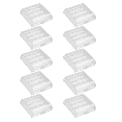 Produktbild von 10er Pack Aufbewahrungsbox für 4x Mignon (AA) / Micro (AAA) Akkus / Batterien - 10er Set
