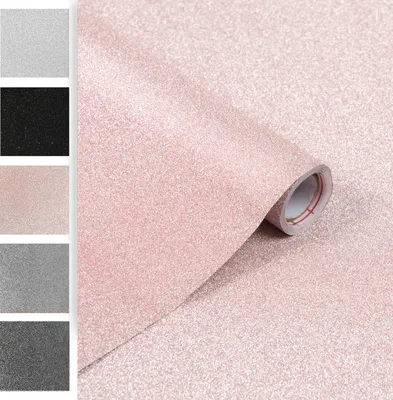 Produktbild von DecoMeister Klebefolien mit Glitter – Schimmernder Brokat - Selbstklebende Möbelfolie - Glitzernde Selbstklebefolie - 45x150 cm Glitzer Rosa