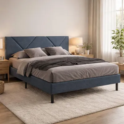 Imagen del producto de Morpheus - Cama Matrimonial, azul, Tamaño Colchón 160x190 cm