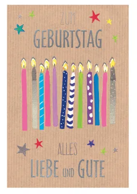 Produktbild von SUSY CARD Mini-Grußkarte "Kerzen"