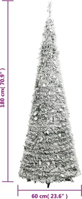 Zdjęcie produktu dla vidaXL Wyskakująca choinka sztuczny śnieg 150 LED 180 cm