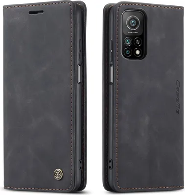 Obrázek produktu pro Xiaomi Mi 10T / Mi 10T Pro Case, LaimTop RetroPolyuretankožené pouzdro se stojánkem Ochranné pouzdro pro Xiaomi Mi 10T / Mi 10T Pro Black