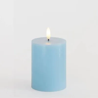 Produktbild von SIRIUS Sille LED-Wachskerze, hellblau, 7,5 x 10 cm