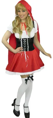 Produktbild von Karnevalskostüm 34-46, rot und weiß, Umhang mit Kapuze, für Karneval