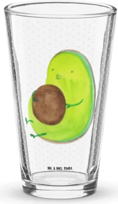 Produktbild von Mr. & Mrs. Panda Glas Avocado Pfeifen - Transparent - Geschenk, Bierglas, Cocktailglas, Pintglas, Ernährung, Abnehmen, Schwanger, Wasserglas, Tumbler, Diät