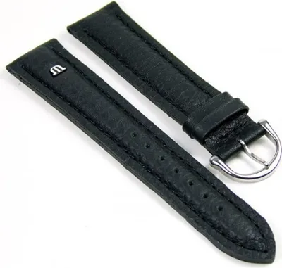 Produktbild von Maurice Lacroix Ersatzband Uhrarmband Leder Tiago schwarz 21725S, Stegbreite:20mm