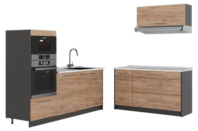 Obrázok produktu pre Kuchyňa Vicco Fame-Line Dub Goldkraft/antracitová 340 cm, AP Marble, Model 63863