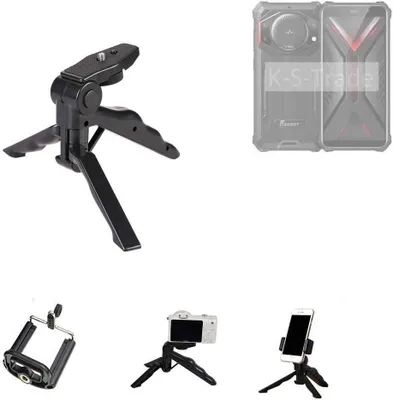 Produktbild von K-S-Trade Stativ Tisch-Ständer Dreibein Handy-Stativ Ständer kompatibel mit FOSSiBOT F101 Mini-Stativ Smartphone Tripod Handy-Stativ aus Plastik