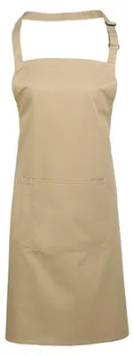 Produktbild von Premier Workwear PR154 | Colours Bib Apron With Pocket - 72 x 86 cm - Waschbar bis 60 - Farbe: Khaki (ca. Pantone 7503) - Größe: 72 x 86 cm