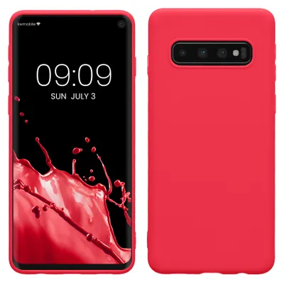 Produktbild von kwmobile Handyhülle für Samsung Galaxy S10 Hülle - TPU Case - Kabelloses Laden - Schutzhülle Cover in Neon Pink